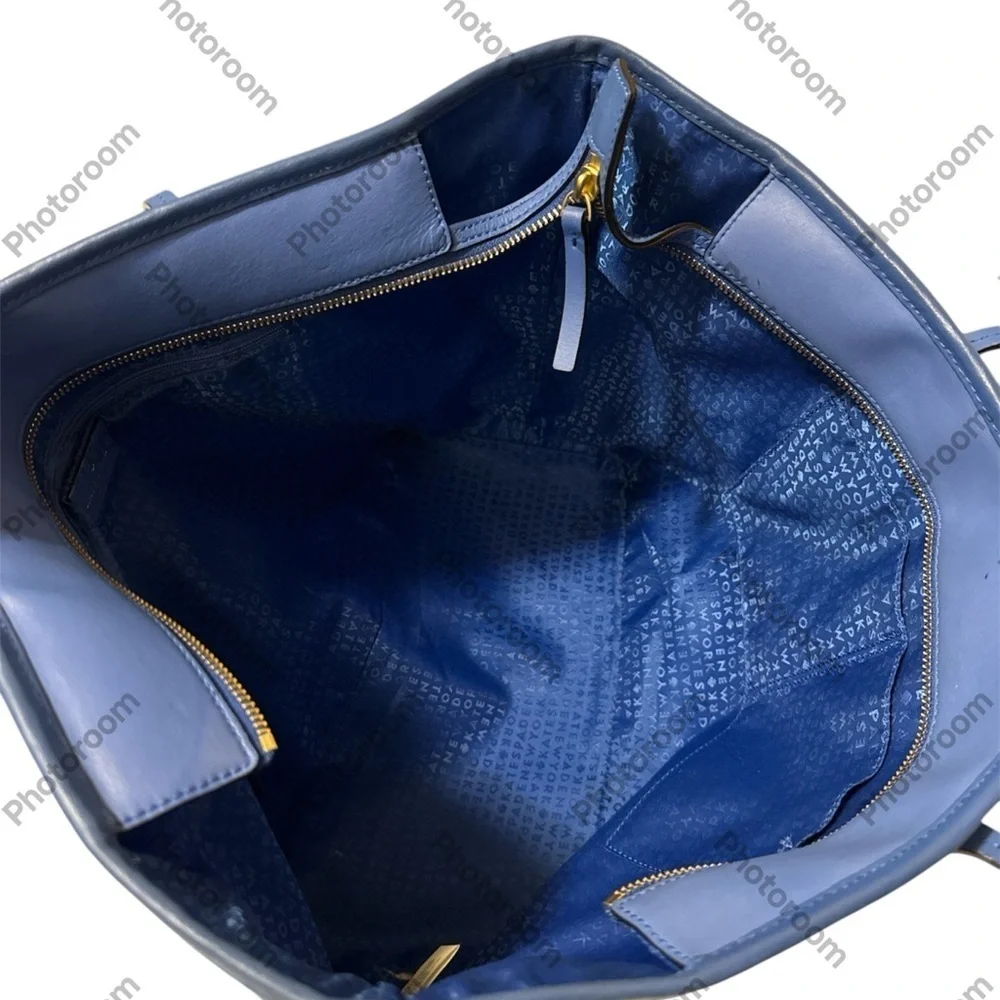 KATE SPADE PENN PLACE EMBOSSED MARGARETA TOTE BLUE COLOR